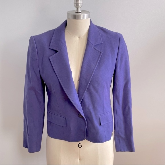 Vintage Pendleton Petite Blazer- Purple- Size 8 Petite - Picture 1 of 6